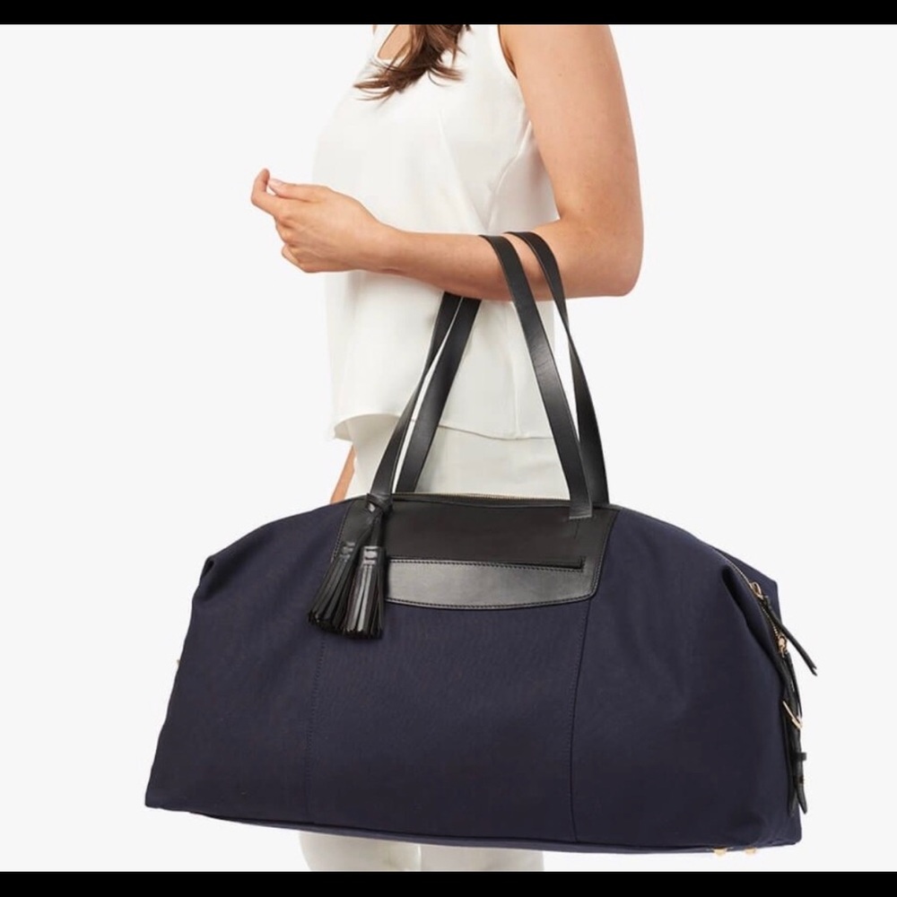 Cuyana Le Sud Overnight Bag - Monogrammed “HK”.